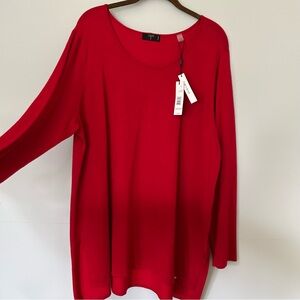 NWT - Tahiti Woman Elegant Red Women's Lightweight Sweater